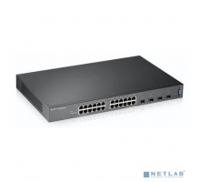 Сетевое оборудование ZYXEL XGS2210-28HP-EU0101F L2+ PoE+ коммутатор XGS2210-28HP, 24xPoE+, 4xSFP+, стекируемый, бюджет PoE 375 Вт