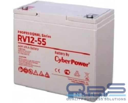 батареи/комплектующие к ИБП CyberPower Аккумулятор RV 12-55 12V/55Ah купить QBS.ru