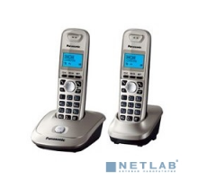 Телефон Panasonic KX-TG2512RUN (платиновый/золотой) {Доп трубка в комплекте,АОН, Caller ID,спикерфон на трубке,полифония}