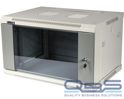 Шкаф настенный серии Pro, 15U 600x800, стеклянная дверь купить QBS.ru