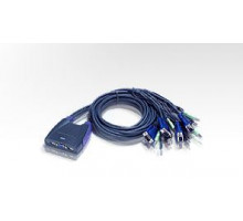 Переключатель электронный ATEN 4-Port USB VGA/Audio Cable KVM Switch (1.8m)