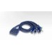 Переключатель электронный ATEN 4-Port USB VGA/Audio Cable KVM Switch (1.8m) купить QBS.ru