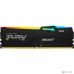 Модуль памяти Kingston 16GB 6000MT/s DDR5 CL40 DIMM FURY Beast RGB KF560C40BBA-16 купить QBS.ru