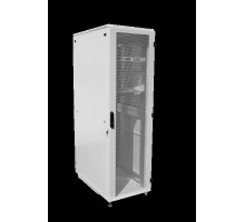 Шкаф телекоммуникационный напольный 42U (600x1000) дверь перфорированная 2 шт., цвет чёрный