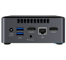Компьютер Intel NUC BOXNUC7CJYH Celeron J4005, 2.7 GHz, DDR4 SODIMM (up to 2400MHz/8Gb), VGA Intel HD Graphics(2xHDMI 2.0), 4xUSB3.0, 1x2.5HDD, WiFi+BT, SHXC, no powercord, 961251