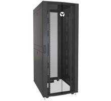 Коммуникационный шкаф Vertiv Rack 42U 1998mm H x 800mm W x 1115mm D with 77% Perforated Locking Front Door, 77% Perforated Split Locking Rear Doors, Color RAL 7021 Black gray