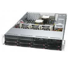 Шасси серверное Supermicro SuperServer 2U 620P-TR noCPU(2)3rd GenScalable/TDP 270W/no DIMM(16)/ SATARAID HDD(8)LFF/6xLP,M2/2x1GbE/2x1200W