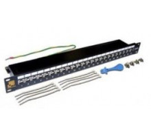  Патч-панель LANMASTER 24 порта, STP, кат.6A, 1U