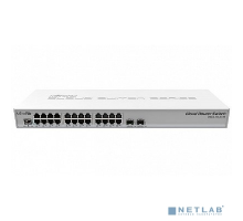 Сетевое оборудование MikroTik CRS326-24G-2S+RM Коммутатор Cloud Router Switch 326-24G-2S+RM with RouterOS L5, 1U rackmount enclosure