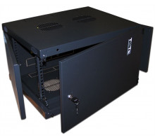  Шкаф настенный Next, 9U 550x450, металлическая дверь, черный