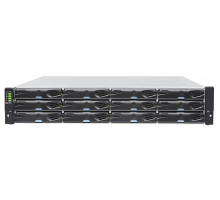 Система хранения данных EonStor DS 2000 Gen2 2U/12bay, Single controller subsystem 1x12Gb SAS EXP. Port, 4x1G iSCSI ports +1x host board slot, 1x2GB, 2x(PSU+FAN Module), 12xdrive trays and 1xRackmount kit(ESDS 2012G2-B)