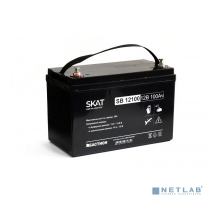Скат  SKAT SB 12100 АКБ свинцово-кислотная тип AGM 12V 100Ач I зар.30А (клеммы под болт М6,  гарантия - 18 месяцев) (2542)
