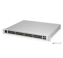 Сетевое оборудование UBIQUITI USW-Pro-48-POE UniFi Switch Pro 48 PoE PoE-коммутатор в стойку, 48х 1G RJ45, 4х 10G SFP+, раздача 600 Вт