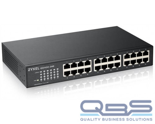 Коммутатор Zyxel GS1100-24E, 24xGE, rack 19, бесшумный купить QBS.ru