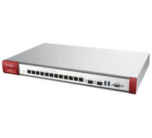  Межсетевой экран Zyxel USG FLEX 700 с подписками на 1 год (AS,AV,CF,IDP, SecuReporter), Rack, 12 конфигурируемых (LAN/WAN) портов GE, 2xSFP, 2xUSB3.0, AP Controller (8/520), Device HA Pro, NebulaFlex