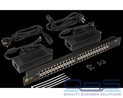 Панель POE 19, 24 порта, с двумя блоками питания 48V, 120W купить QBS.ru