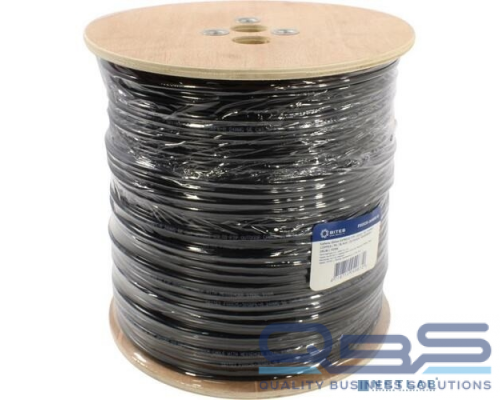 Кабель 5bites FS5525-305BPE-M FTP/SOLID/5E/24AWG/COPPER/PE/BLACK/OUTDOOR/MSGR/DRUM/305M купить QBS.ru