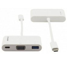 138 Kramer ADC-U31C/M1 Переходник USB 3.1 тип C вилка на VGA розетку, USB 3.0 розетку и розетку USB 3.1 Type-C для зарядки мобильных устройств