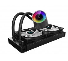Комплект водяного охлаждения DEEPCOOL CASTLE 240 RGB V2 LGA20XX/1700/1200/115X/TRX4/TR4/AM5/AM4 (6шт/кор,TDP 250W, ARGB Lighting, Anti-Leak edition, PWM, DUAL FAN) RET