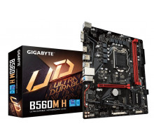 Материнская плата GIGABYTE B560M H, LGA1200, B560, 2*DDR4, D-Sub+HDMI,  4 SATA 6 Гб/с, M2, Audio, Gb LAN, USB 3.2, USB 2.0, COM*1 header, mATX
