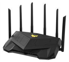 Роутер ASUS TUF-AX5400// 802.11 a/b/g/n/ac/ax, до 574 + 4804 Mbps, 2,4 + 5 gGz, 6 antenna, USB; 90IG06T0-MU9100