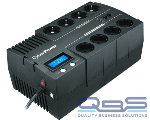 Источник бесперебойного питания Cyberpower BR1000ELCD Line-Interactive 1000VA/600W USB/RJ11/45 (4+4 EURO) купить QBS.ru