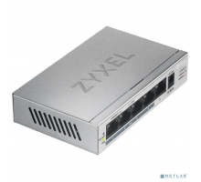 Сетевое оборудование ZYXEL GS1005HP-EU0101F PoE+ коммутатор GS1005HP, 5xGE (4xPoE+), настольный, металлический, бесшумный, бюджет PoE 60 Вт