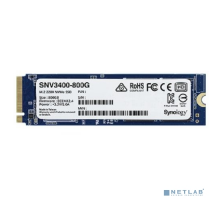Дисковый массив Synology SSD SNV3400-800G SNV3000 Series PCIe 3.0 x4 ,M.2 2280, 800GB, R3100/W550 Mb/s, IOPS 205K/40K, MTBF 1,8M