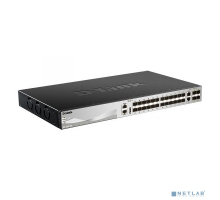 Сетевое оборудование D-Link DGS-3130-30S/B1A PROJ Управляемый L3 стекируемый коммутатор с 24 портами 1000Base-X SFP, 2 портами 10GBase-T и 4 портами 10GBase-X SFP+