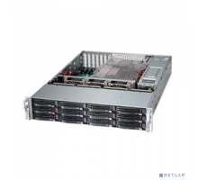 Сервер Supermicro CSE-826BAC12-R1K23LPB 2U 826BAC12-R1K23LPB/ HDD(12)LFF+opt.HDD(2)SFF/7xLP/2 x1200W/Backplane 12xSAS3/SATA3/NVMe4