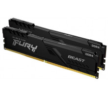 Оперативная память Kingston 32GB 2666MHz DDR4 CL16 DIMM (Kit of 2) 2R x 8 FURY Beast Black, 1 year