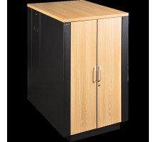  Шкаф LANMASTER SOUNDPROOF звукоизолированный 18U 750x1130 мм, отделка под дерево, цвет лиственница