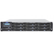 Система хранения данных EonStor DS 3000 Gen2 2U/12bay,dual redundant subsystem 2x12Gb/s SAS,8x1Gbe,+4 host boards,2x4GB,2x(PSU+FAN Module),2x(SuperCap+FlashModule),12xdrive trays,1xRackmount kit (ESDS 4024USC-F)