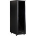Шкаф 19 Business, 22U 600x800, черный, передняя дверь стекло, задняя дверь распашная металл купить QBS.ru