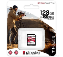 Карта памяти  SecureDigital 128GB  Kingston SDHC, UHS-I Class U3 V90, чтение: 300Мб/с, запись: 260Мб/с <SDR2/128GB>