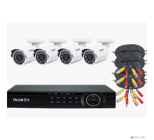 Цифровые камеры Falcon Eye FE-104MHD KIT ДАЧА SMART Комплект видеонаблюдения. {Гибридный регистратор с поддержкой AHD/TVI/CVI/IP/Аналог. Алгоритм сжатия H.264,Запись 1080N/100 кад./сек}