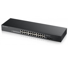  Коммутатор Zyxel GS1100-24, 24xGE, 2xSFP, rack 19