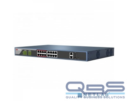 Коммутаторы HIKVISION DS-3E0318P-E/M(B) 17x100Mb 1SFP 16PoE+ 135W неуправляемый купить QBS.ru
