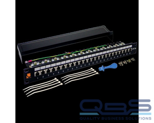 Патч-панель LANMASTER 24 порта, STP, кат.5E, 1U купить QBS.ru