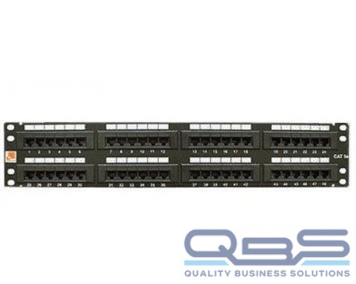 Патч-панель LANMASTER 48 портов, UTP, кат.5E, 2U купить QBS.ru