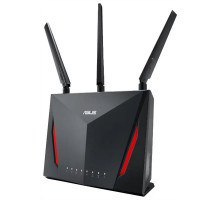 Роутер ASUS RT-AC86U Gamer //802.11b/g/n/ac, до 750 + 2167Mbps, 2,4 + 5 gGz, 3 antenna + 1 внутренняя, USB, GBT LAN ; 90IG0401-BU9000