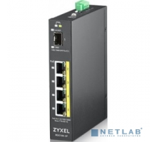 Сетевое оборудование ZYXEL RGS100-5P-ZZ0101F Промышленный PoE+ коммутатор Zyxel RGS100-5P, 4xGE PoE+, 1xSFP, крепление на стену/DIN-рейку, IP30, два источника питания DC, бюджет PoE 120 Вт