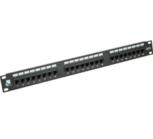  Патч-панель LANMASTER 24 порта с индикаторами, UTP, кат.5E, 1U