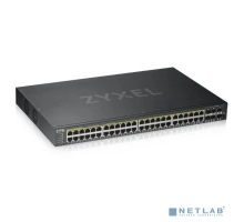 Сетевое оборудование ZYXEL GS192048HPV2-EU0101F Гибридный Smart PoE+ коммутатор NebulaFlex GS1920-48HPv2, 44xGE PoE+, 4xCombo (SFP/RJ-45 PoE+), 2xSFP, бюджет PoE 375 Вт, автономное/облачное управление