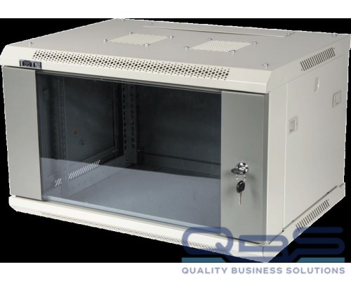 Шкаф настенный серии Pro, 9U 600x800, стеклянная дверь купить QBS.ru