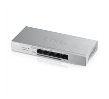  Smart L2 коммутатор PoE+ Zyxel GS1200-5HP v2, 5xGE (4xPoE+), настольный, бесшумный, с поддержкой VLAN, IGMP, QoS и Link Aggregation, бюджет PoE 60 Вт