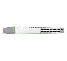 Коммутатор Allied TelesisL3 Stackable Switch, 24x 10/100/1000-T, 4x SFP+ Ports and a single fixed power supply, EU Power Cord