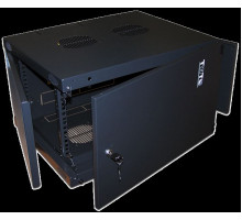  Шкаф настенный Next, 6U 550x600, металлическая дверь, черный