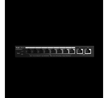 Коммутатор Reyee 10-Port Gigabit Smart POE Switch, 8 PoE/POE+ Ports with 2 Gigabit RJ45 uplink ports, 70W PoE power budget, Desktop Steel Case