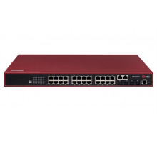  QTECH Управляемый коммутатор уровня L2 с поддержкой PoE 802.3af/at, 24 порта 10/100/1000BASE-T, 2 порта комбо 1000BASE-T\SFP, 2 порта 100/1000BASE-X SFP,  100-240В AC
